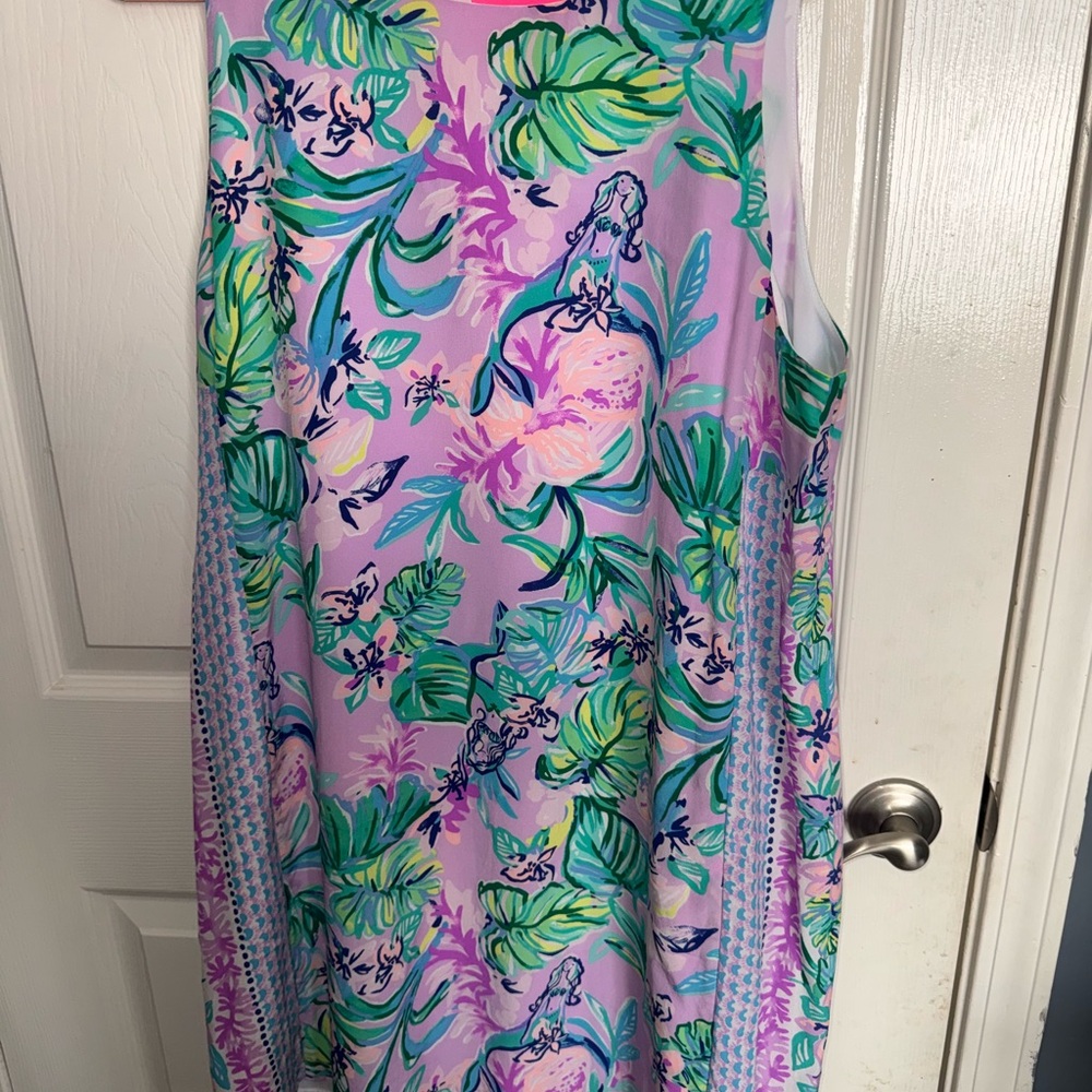 Lilly Pulitzer Floral Sleeveless Dress in Mermaid in the Shade